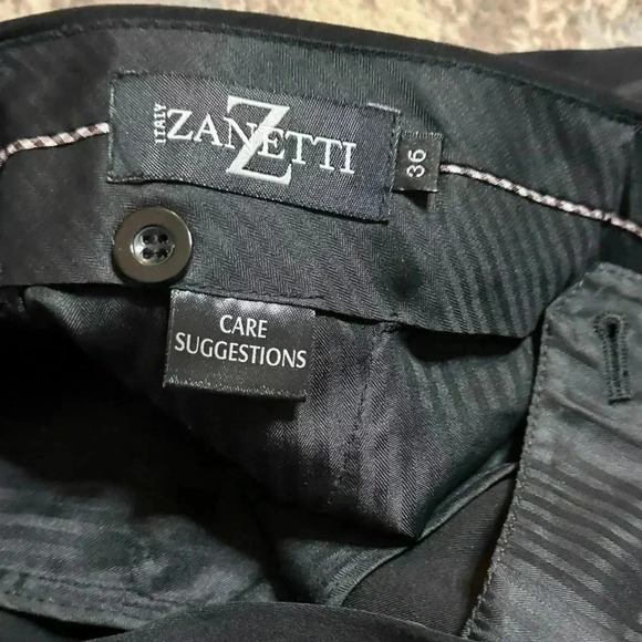 Zanetti Italy Black Trousers NWT Size 36 - Picture 7 of 7